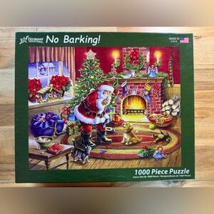 Vermont Puzzle Company 1000 Piece Jigsaw “No Barking” Christmas Verified